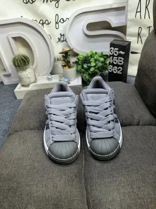 Adidas Superstar Gray Suede Lifestyle Sneakers 10