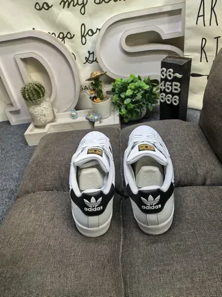 Adidas Superstar White and Black Lifestyle Sneakers 8