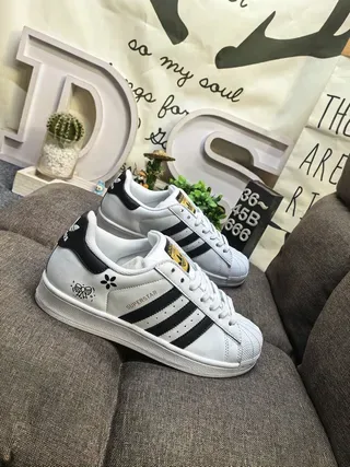 Adidas Superstar White and Black Lifestyle Sneakers 9