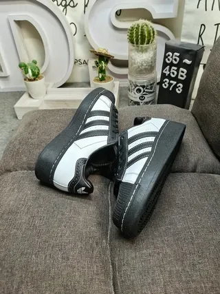 Adidas Superstar White and Black Lifestyle Sneakers 6