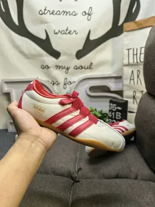 Adidas Tokyo Sem cadarços Branco e Vermelho Tênis Lifestyle 5