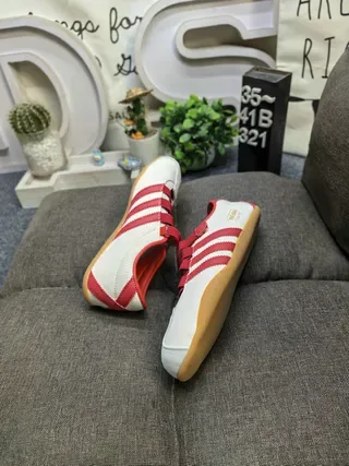Adidas Tokyo Sem cadarços Branco e Vermelho Tênis Lifestyle 6