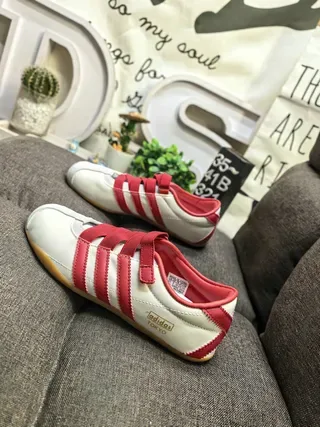 Adidas Tokyo Sem cadarços Branco e Vermelho Tênis Lifestyle 7