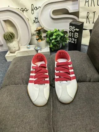 Adidas Tokyo Sem cadarços Branco e Vermelho Tênis Lifestyle 10