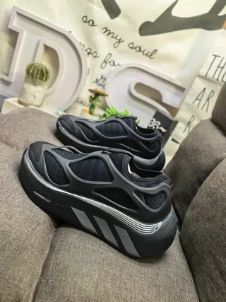 Adidas Tênis Lifestyle Branco Preto Slip-On Construção Estilo Cage Recobrimentos Sintéticos 7