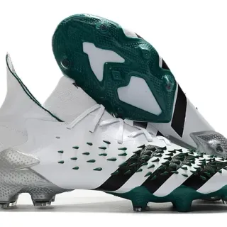 Adidas Zapatos de Fútbol Blanco y Verde Cuña Alta Spikes Antepié Suelo Firme