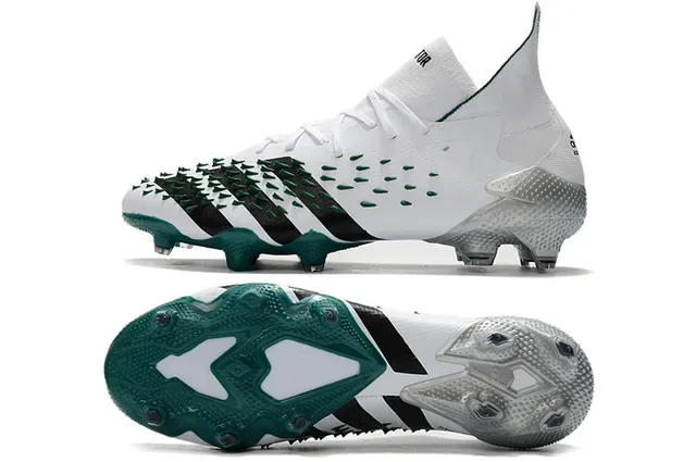Adidas White Green High-Cut Collar Spiked Forefoot Firm-Ground Soccer Shoes 5