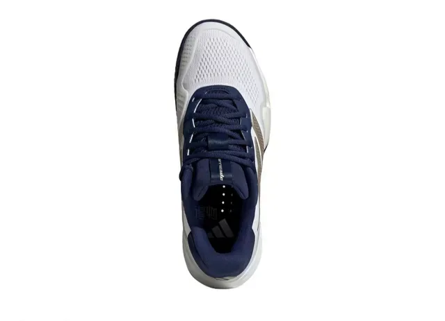 Adidas White Navy Mesh Upper Three-Stripe Side Panel Lifestyle Sneakers 3