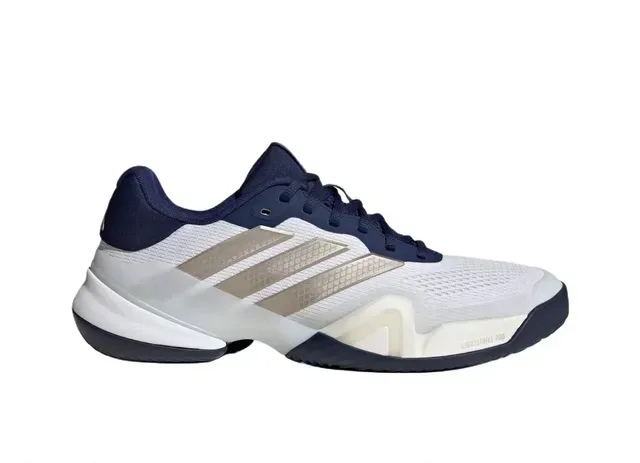 Adidas White Navy Mesh Upper Three-Stripe Side Panel Lifestyle Sneakers 6