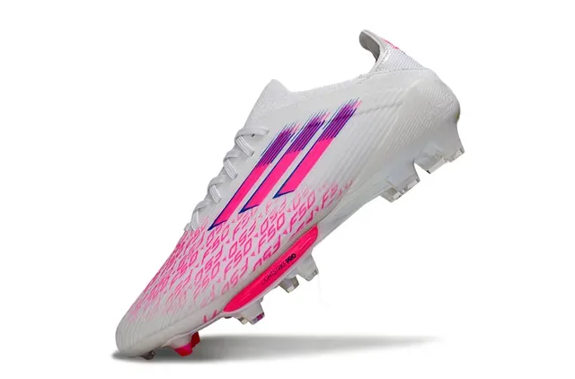 Adidas أحذية كرة القدم بيضاء وردية منخفضة القطع نصف الرجل upper شفاف TPU نعل أرضي ثابت 3