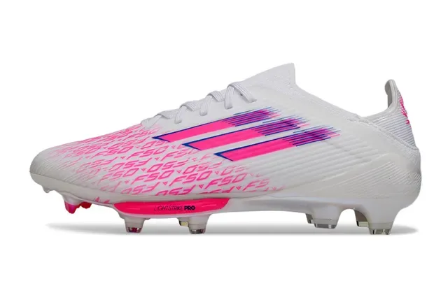 Adidas أحذية كرة القدم بيضاء وردية منخفضة القطع نصف الرجل upper شفاف TPU نعل أرضي ثابت 8
