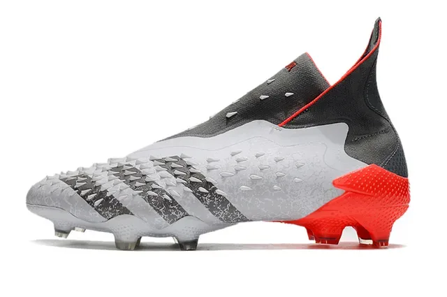 Adidas Zapatos de Fútbol Blancos Rojos Alto Corte Upper Texturizado para Terreno Firme 17