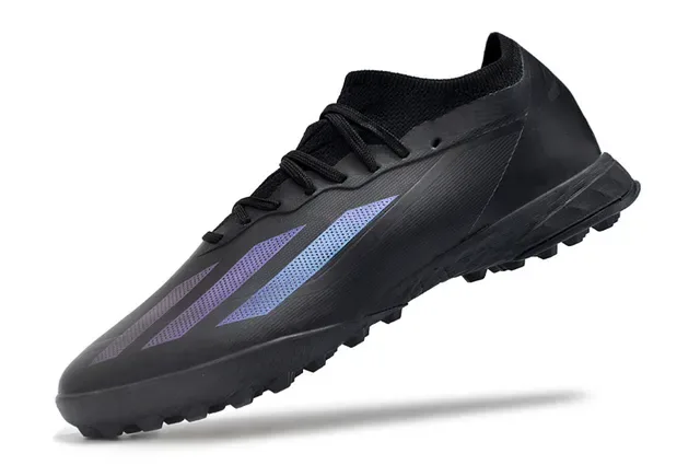 Adidas X Black Blue منخفض القطع ياقة محبوكة أحذية كرة القدم Turf 3