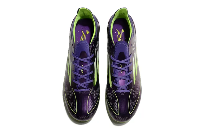 Adidas X Purple Green Chaussures de football à tige basse en synthétique avec finition iridiscente pour terrain ferme 2