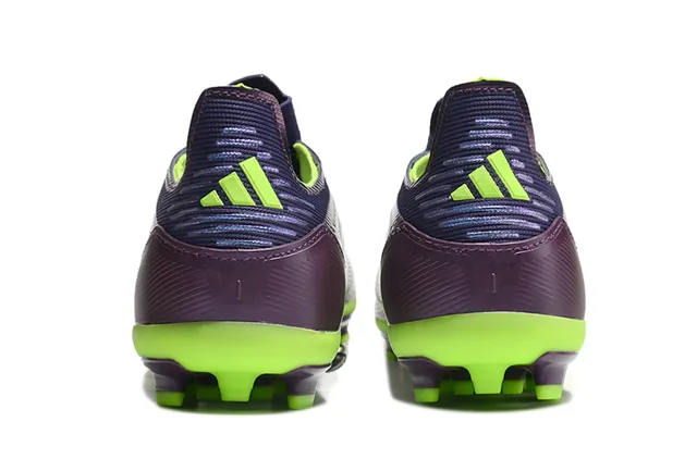 Adidas X Purple Green Chaussures de football à tige basse en synthétique avec finition iridiscente pour terrain ferme 4