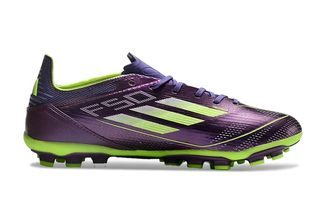 Adidas X Purple Green Chaussures de football à tige basse en synthétique avec finition iridiscente pour terrain ferme 7