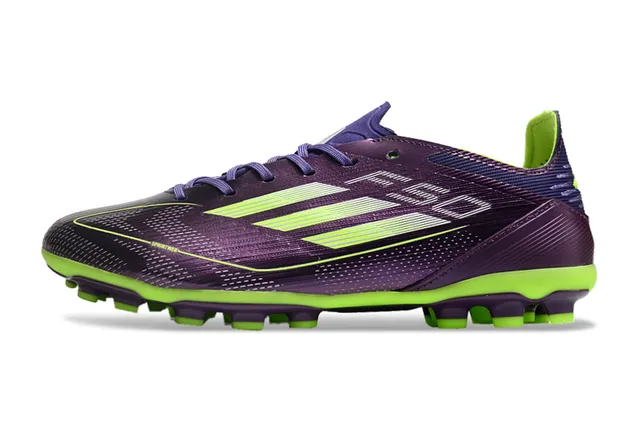 Adidas X Purple Green Chaussures de football à tige basse en synthétique avec finition iridiscente pour terrain ferme 8