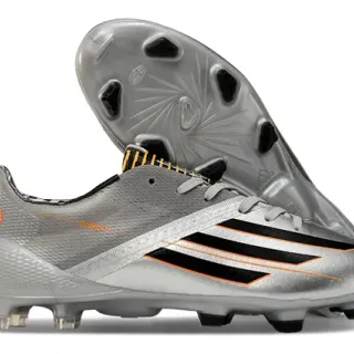 Adidas X Series Metallic Silver Black Orange Chaussures de football pour sol ferme