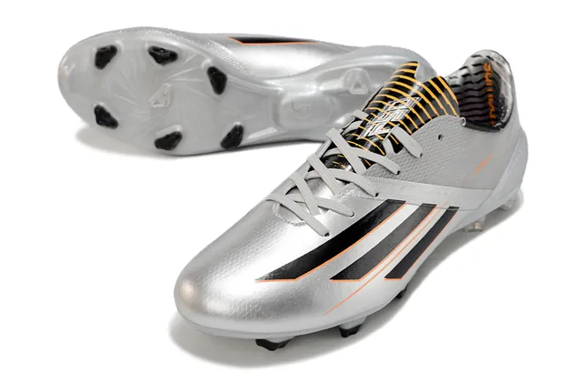 Adidas X Series Metallic Silver Black Orange أحذية كرة القدم للأرض الصلبة 4