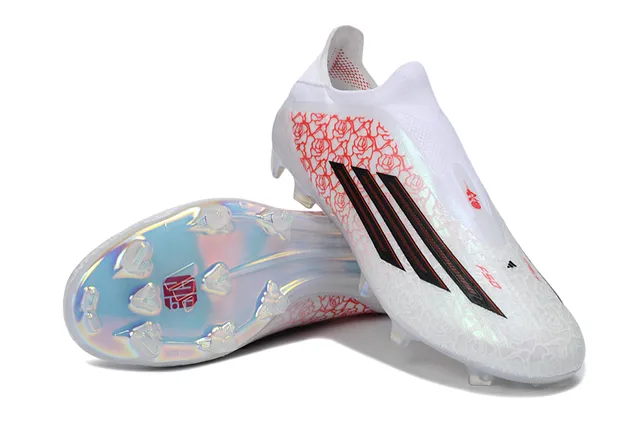 Adidas X Speedflow Branco Vermelho Rosa Sapatos de Futebol para Campo Firme 8