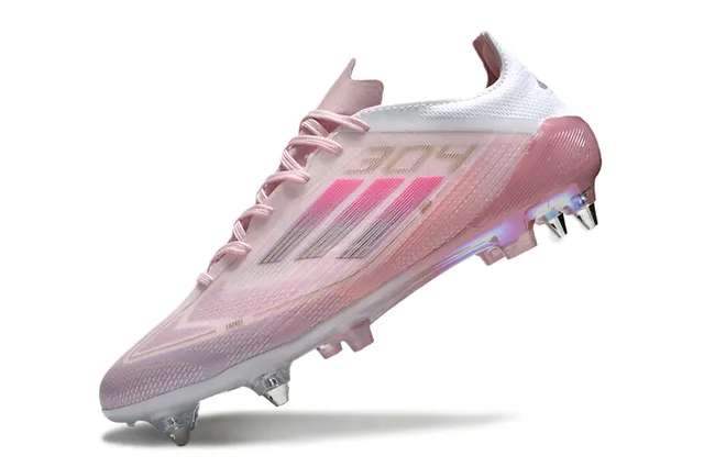 Adidas X Speedportal Zapatos de fútbol para terreno firme con gradiente rosa iridiscente 3