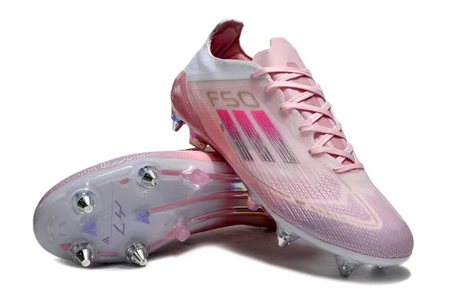 Adidas X Speedportal Zapatos de fútbol para terreno firme con gradiente rosa iridiscente 4