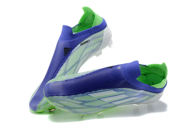 Adidas X Speedportal Neon Green Blue Zapatos de fútbol para terreno firme 2
