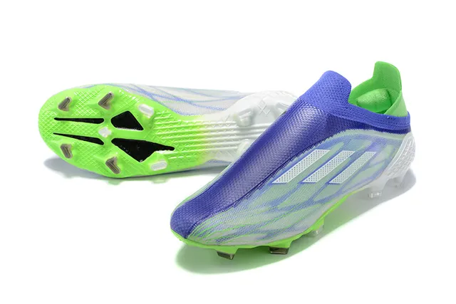 Adidas X Speedportal Neon Green Blue Zapatos de fútbol para terreno firme 7