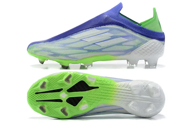 Adidas X Speedportal Neon Green Blue Zapatos de fútbol para terreno firme 9
