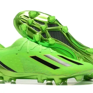 Adidas X Speedportal नियोन ग्रीन फर्म ग्राउंड फुटबॉल जूते