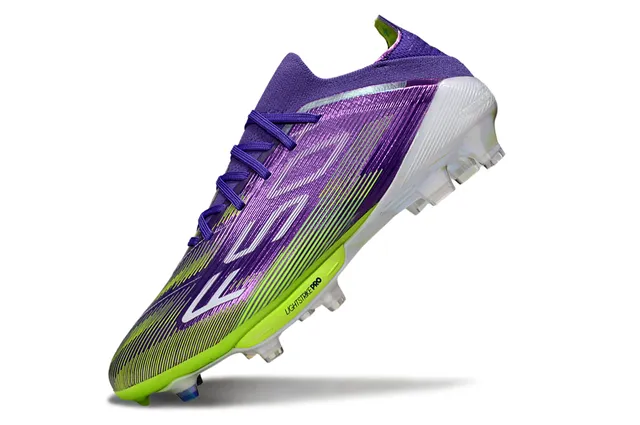 Adidas X Speedportal বেগুনি নিয়ন লাইম ফার্ম গ্রাউন্ড ফুটবল জুতা 3