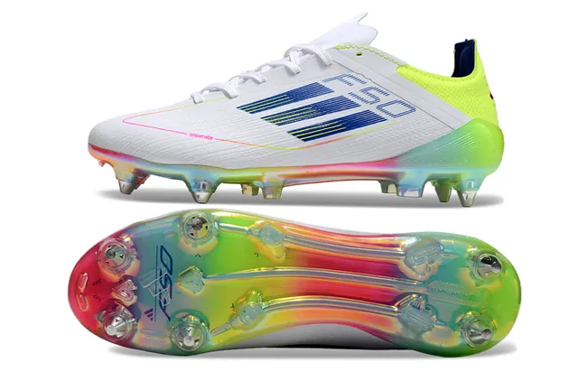 Adidas X White Multicolor Low-Cut Synthetic Upper Iridescent Rainbow Sole Firm-Ground Soccer Shoes 6