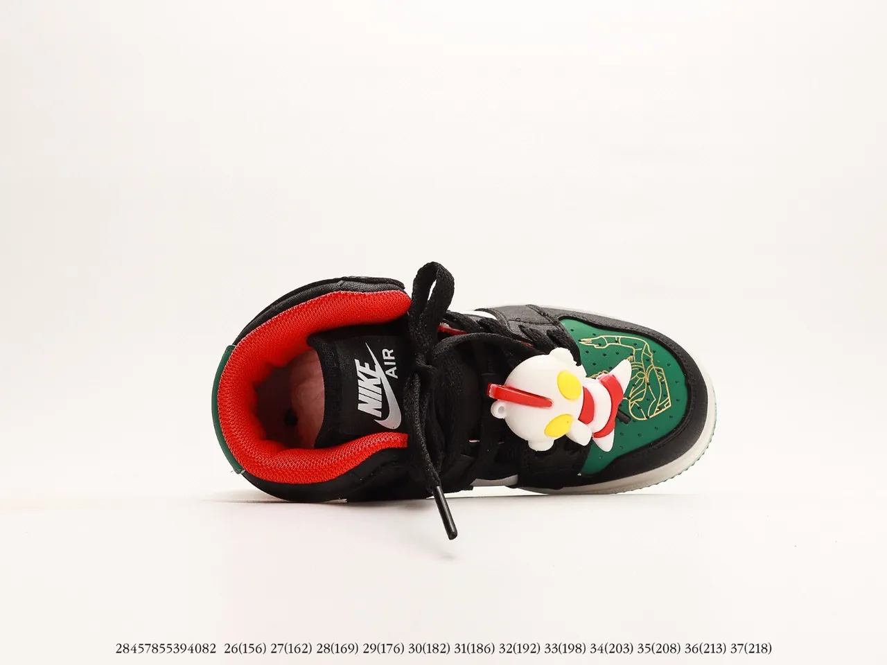 Air Jordan 1 High বাচ্চাদের কালো সাদা লাল ধূসর নীল স্পাইডারওয়েব বাস্কেটবল জুতা 7