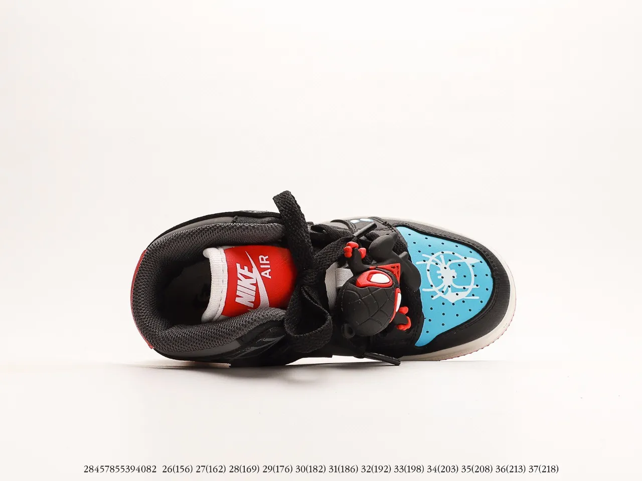 Air Jordan 1 High বাচ্চাদের কালো সাদা লাল ধূসর নীল স্পাইডারওয়েব বাস্কেটবল জুতা 15