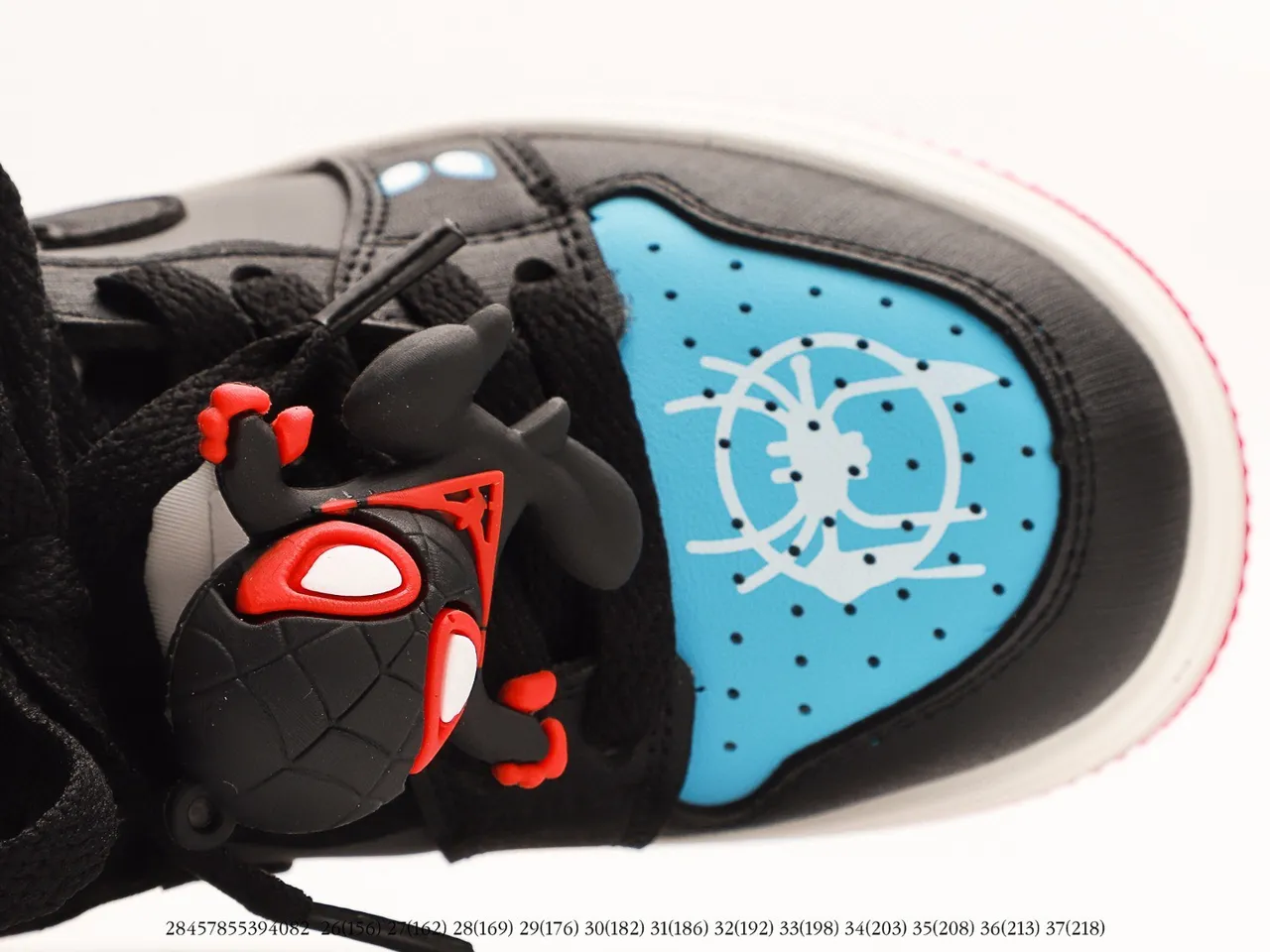 Air Jordan 1 High বাচ্চাদের কালো সাদা লাল ধূসর নীল স্পাইডারওয়েব বাস্কেটবল জুতা 20