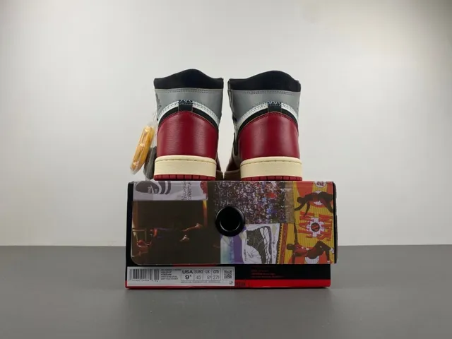 Chaussures de basketball Air Jordan 1 High rouge blanc crème 17