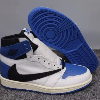 Zapatillas de baloncesto Air Jordan 1 High blanco azul royal negro