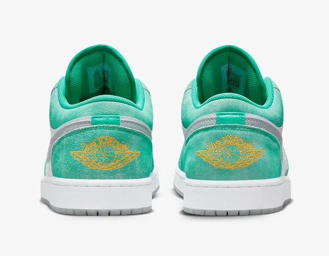 حذاء سنيكرز لايف ستايل Air Jordan 1 Low أخضر نعناعي وأبيض 5