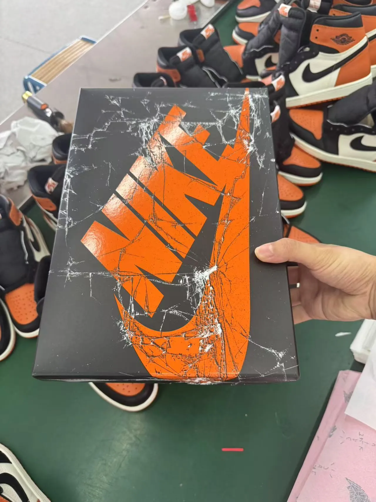 Air Jordan 1 नारंगी काला सफेद बास्केटबॉल जूते 4