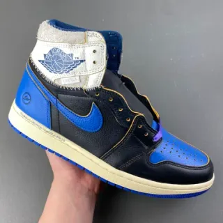 Zapatillas de baloncesto Air Jordan 1 Union LA negro y azul real