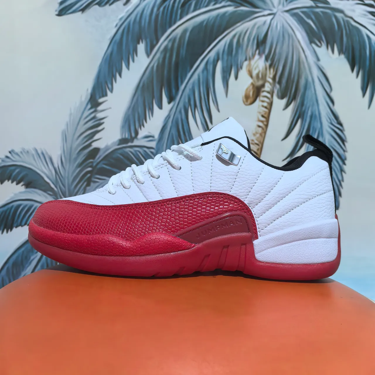 Air Jordan 12 White and Light Blue Basketball Shoes 4