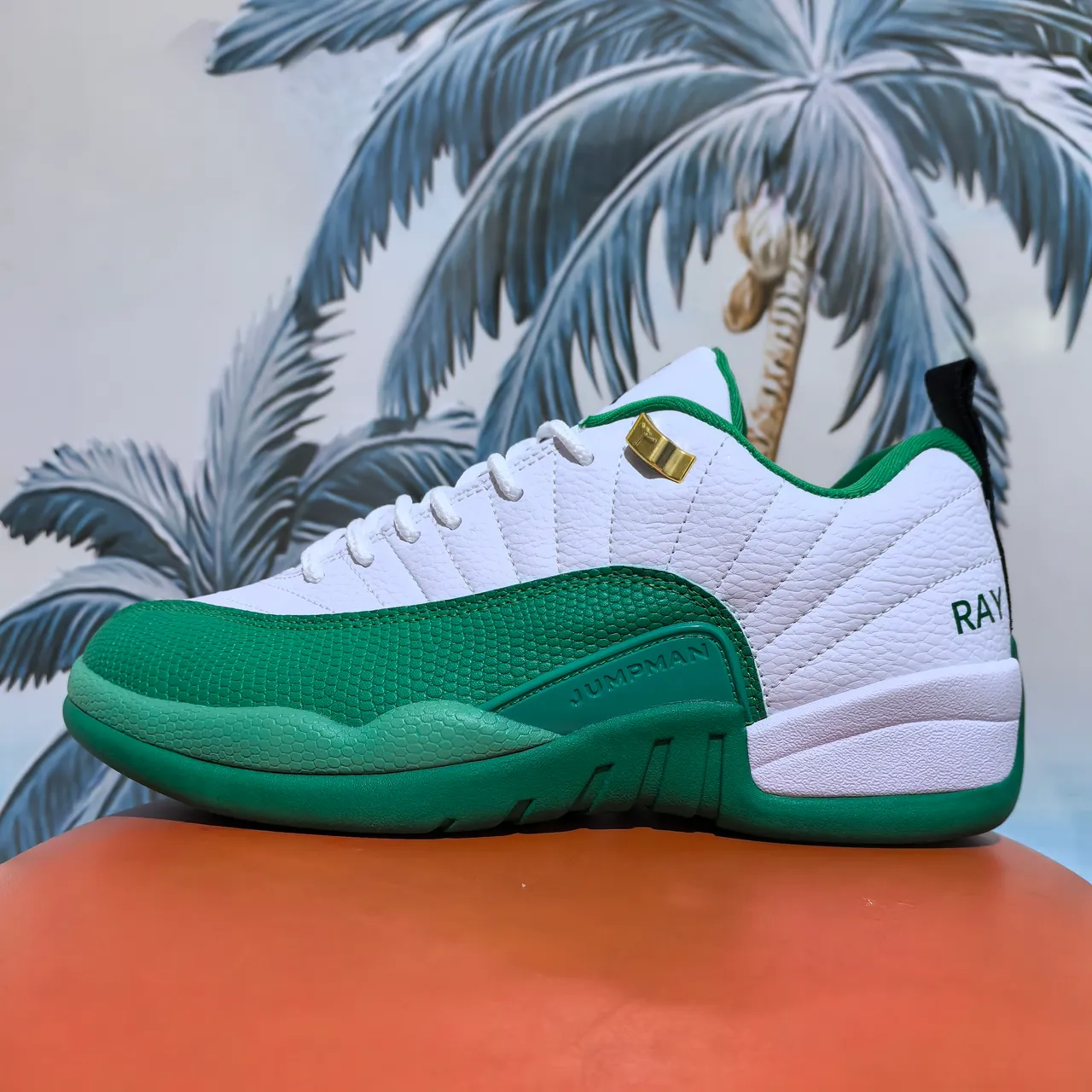 Air Jordan 12 White and Light Blue Basketball Shoes 14