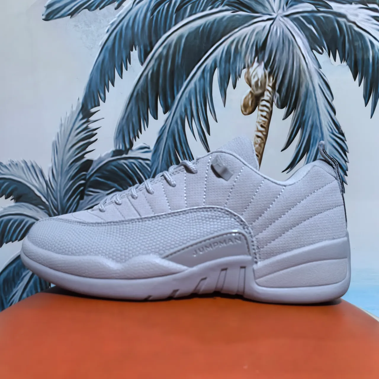 Air Jordan 12 White and Light Blue Basketball Shoes 16