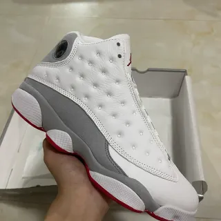 Air Jordan 13 Tênis de Basquete Branco Cinza Vermelho