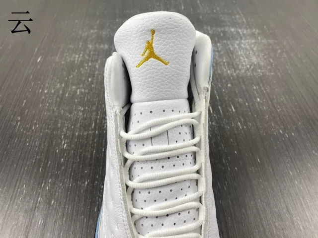 Air Jordan 13 白色 浅蓝色 黑色 黄色 绿色 宝石 篮球鞋 8