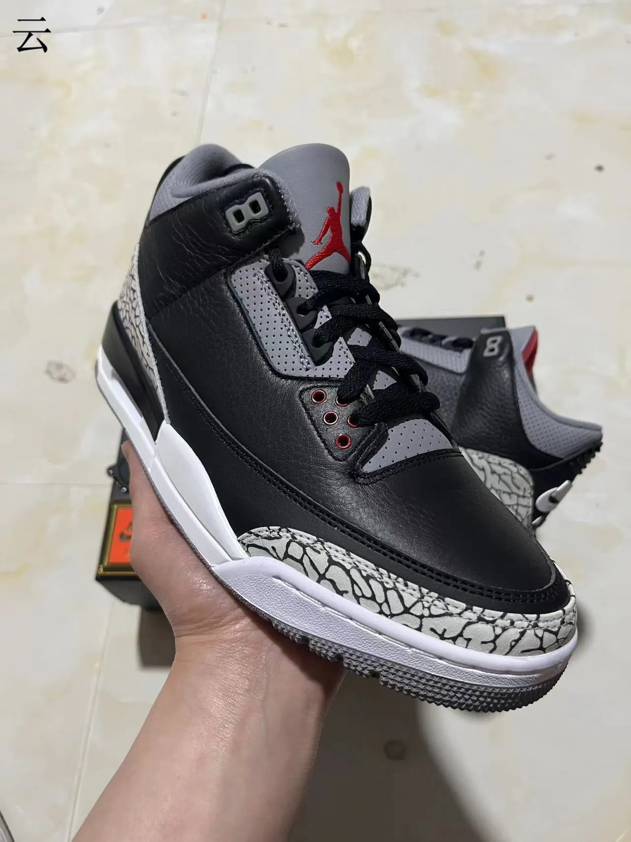 Air Jordan 3 Black Elephant Chaussures de Basket 2