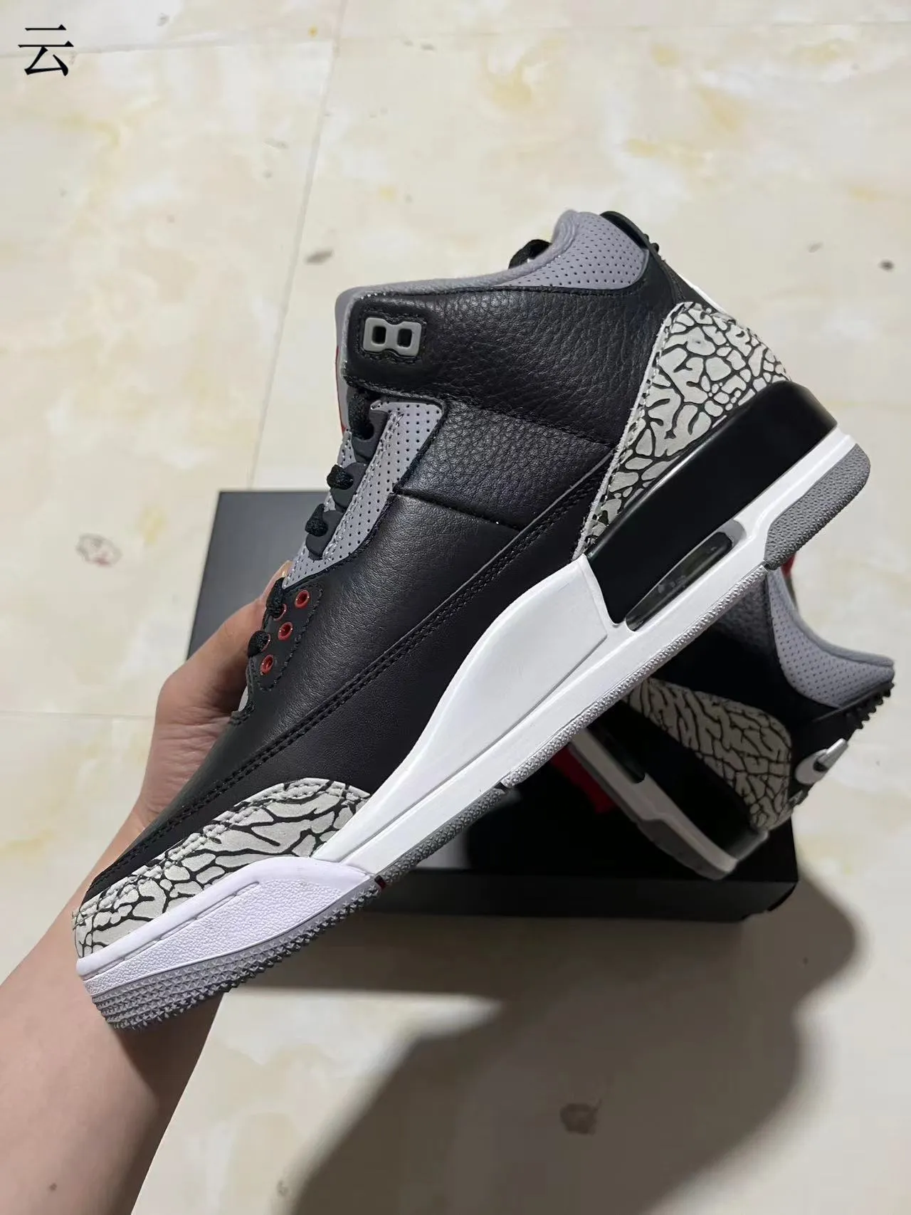 Air Jordan 3 Black Elephant Chaussures de Basket 5