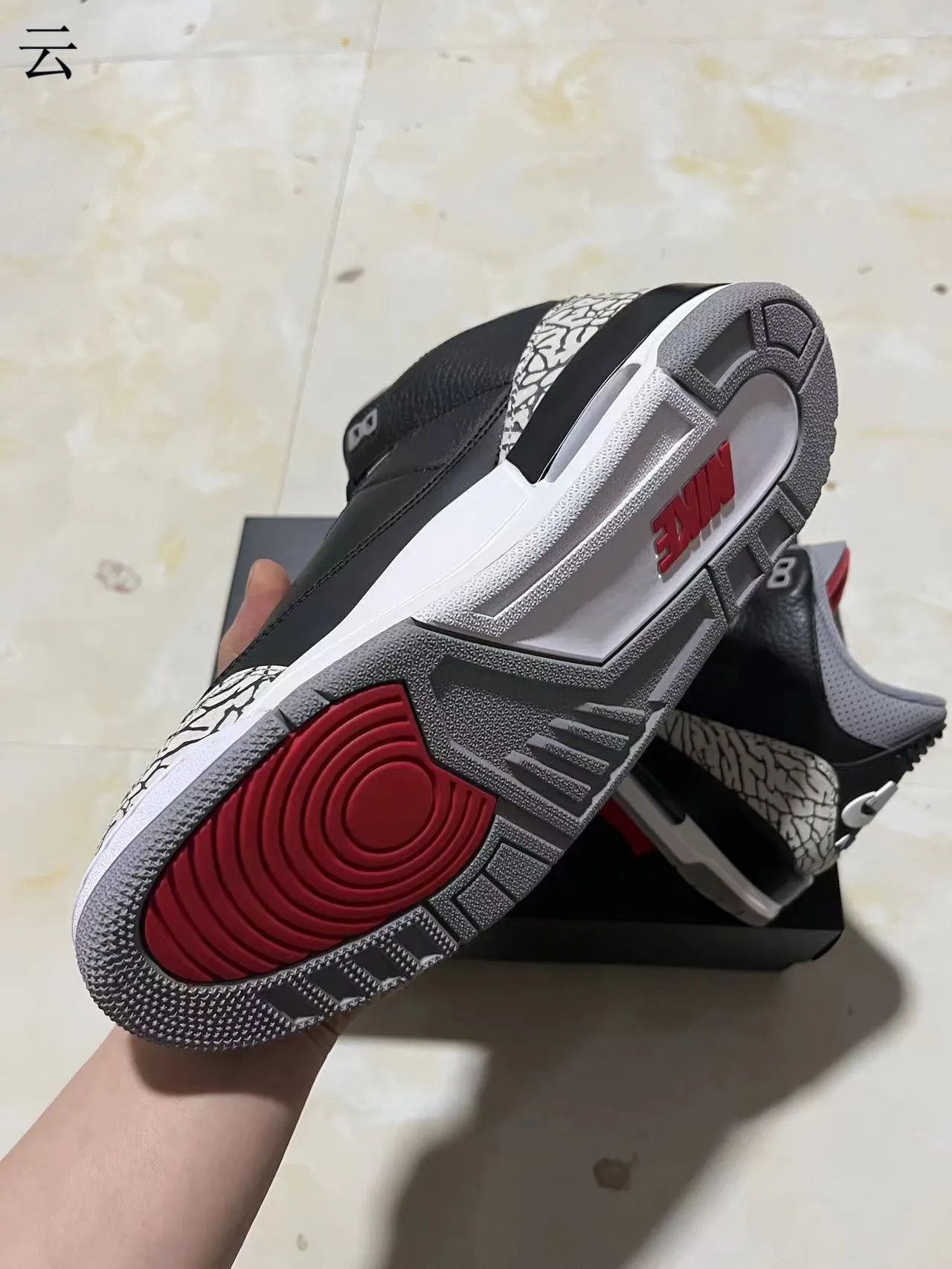 Air Jordan 3 Black Elephant Chaussures de Basket 6