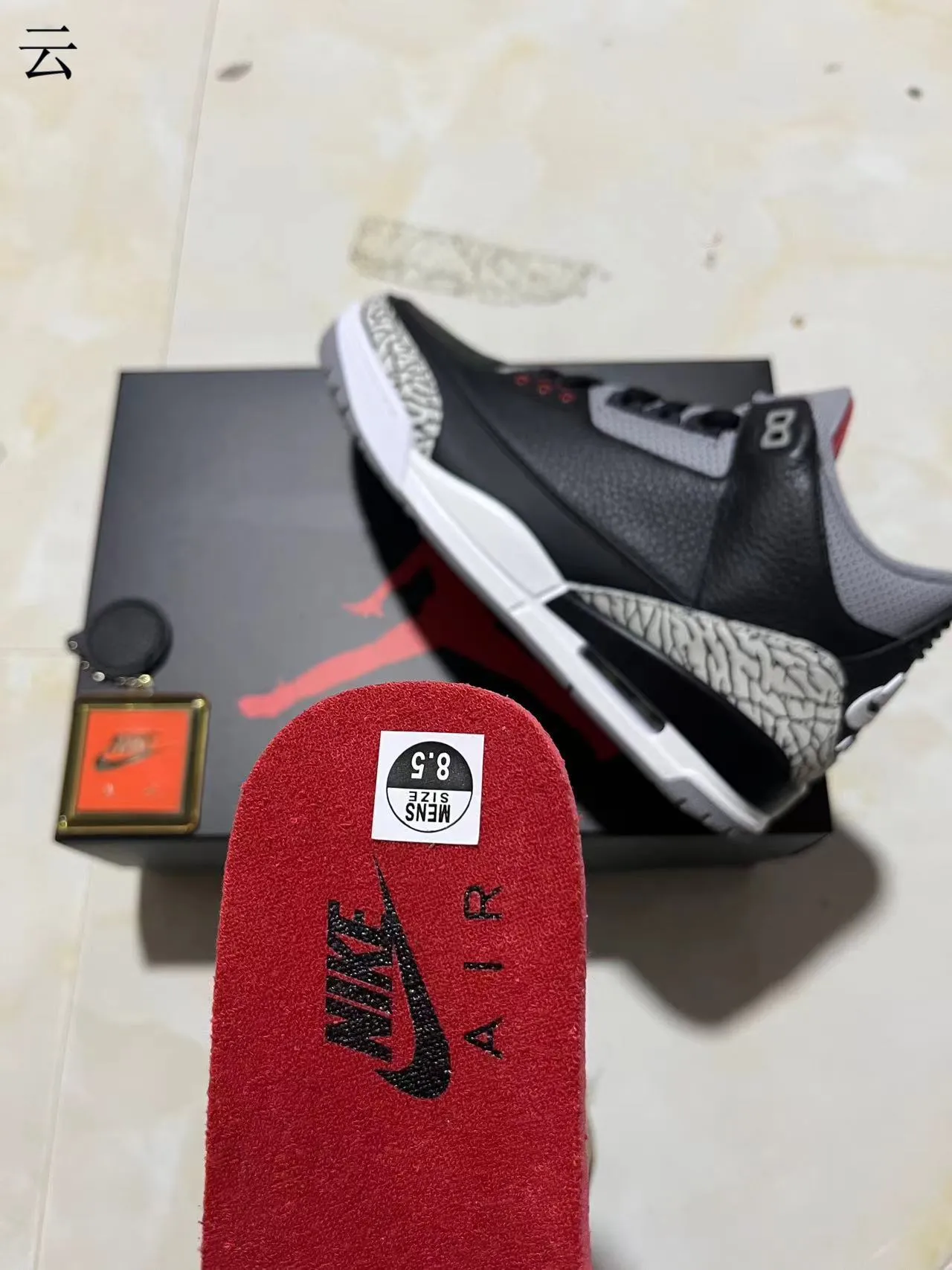 Air Jordan 3 Black Elephant Chaussures de Basket 10