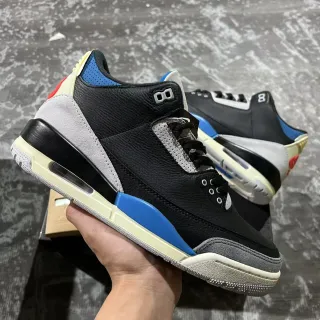 Air Jordan 3 Zapatillas de baloncesto negro gris azul crema